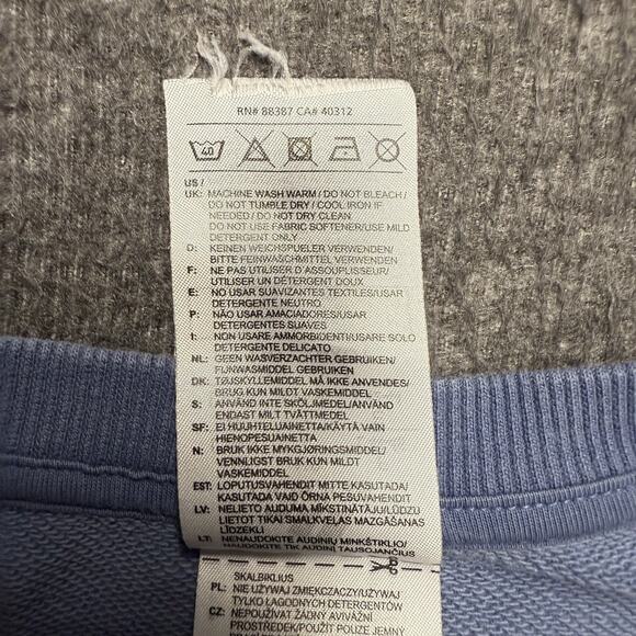 Adidas Sweatshirt Youth Large 16-18 Blue Long Sleeve Logo - Picture 3 of 6